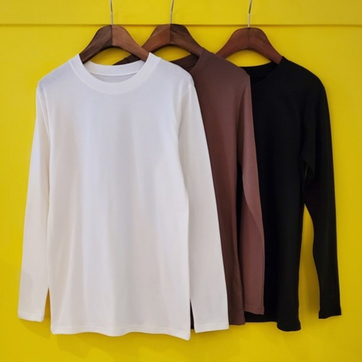 마랑 라운드 스판 기모 티셔츠