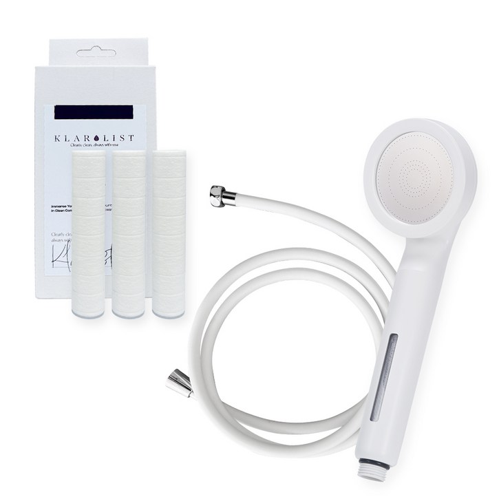 클라리스트 반영구헤드 필터샤워기  리필필터1box  샤워호스2m 세트, 1개