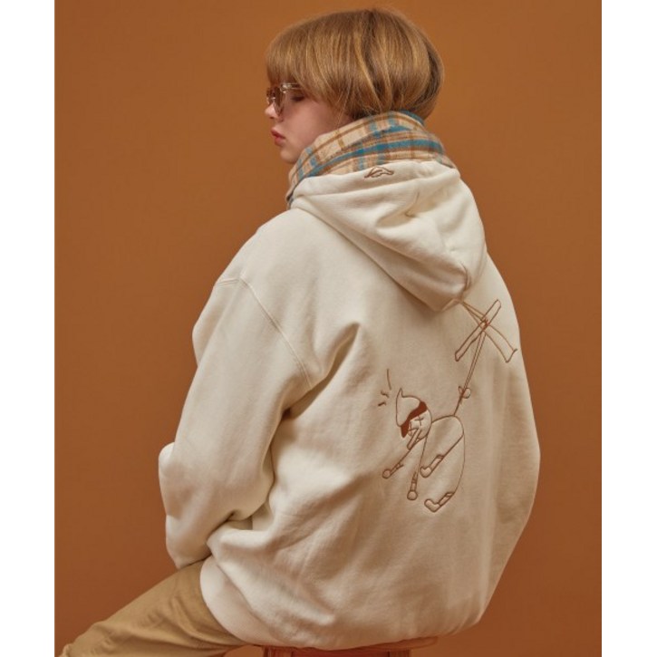 CPGN STUDIO [기모] Geppetto 자수 후드 크림 104589