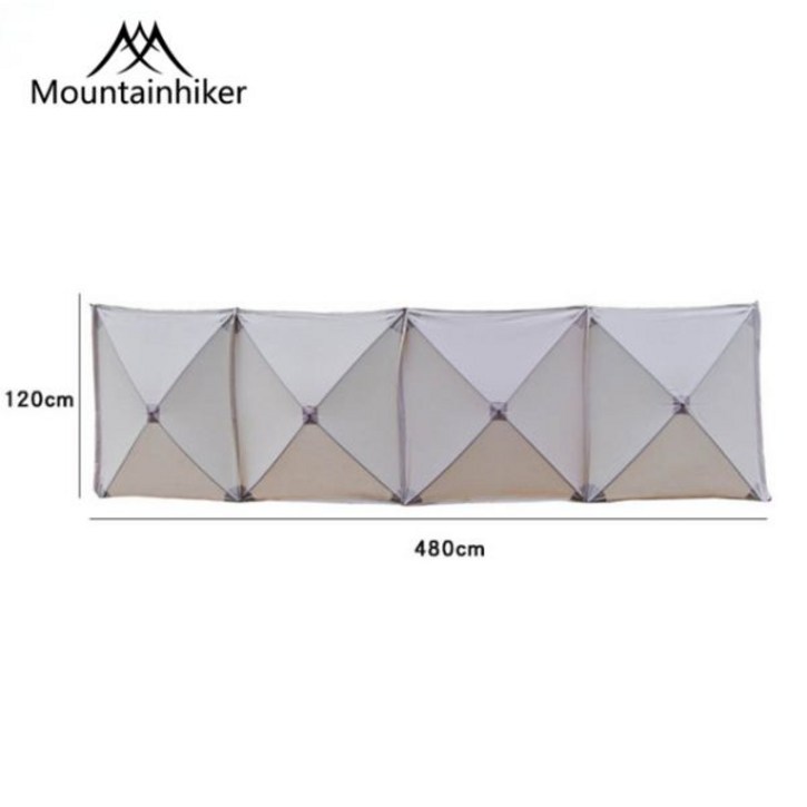 에어 원터치 쉘터 도킹 캠핑 텐트 Mounthiker야외 조립 무료 접이식 윈드 스크린 가스 스토브 버너 바람막이 유리 쉼터 바람 휴식 벽 하이킹 피크닉 바베큐 5.6x1.4m