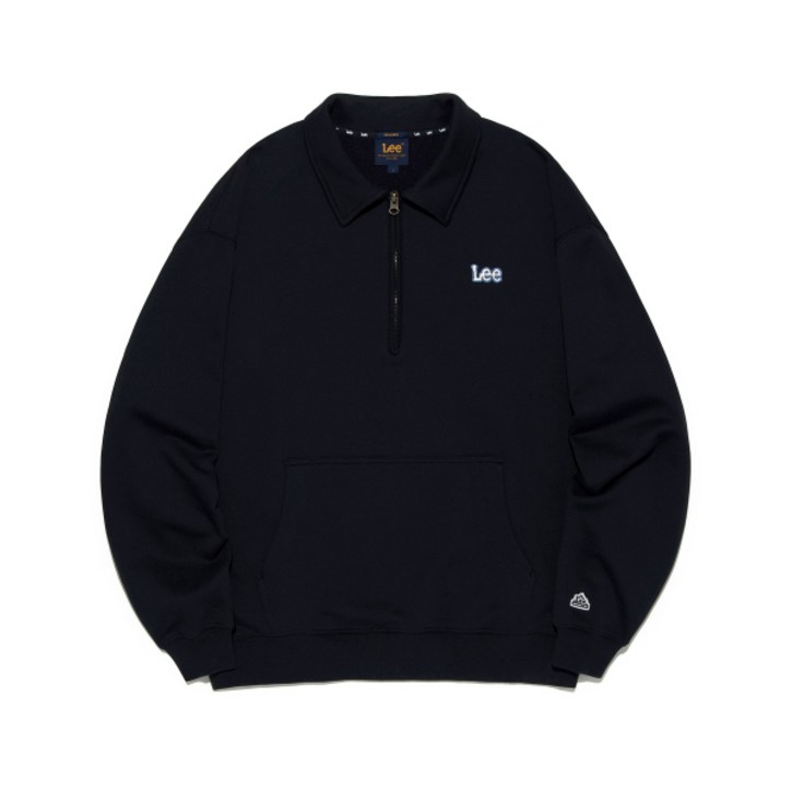 리 LEE 스몰 트위치 로고 하프 집업 맨투맨 네이비 LE2501CR09NA 142978