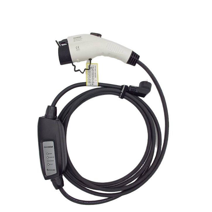 이볼루션 전기차충전기 가정용 완속 충전케이블 5m DUOSIDA 16A 220V 비상용 휴대용 이동형 충전기 아이오닉5 테슬라 EV6 포터2 봉고 코나 니로 볼트 벤츠 BMW