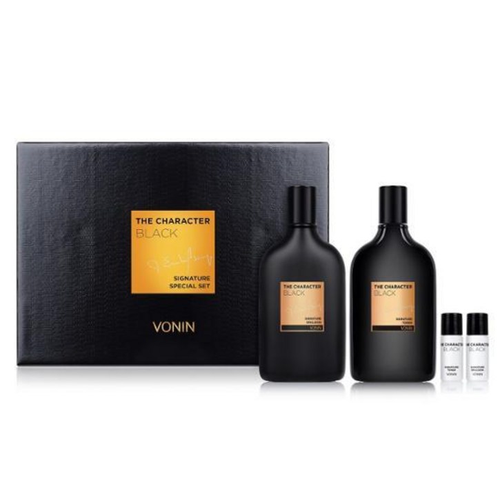 보닌 더 캐릭터 블랙 시그니처 2종 세트 2개묶음 스킨 에멀전 LGCare Vonin The Character Black Skin Emulsion, 2개
