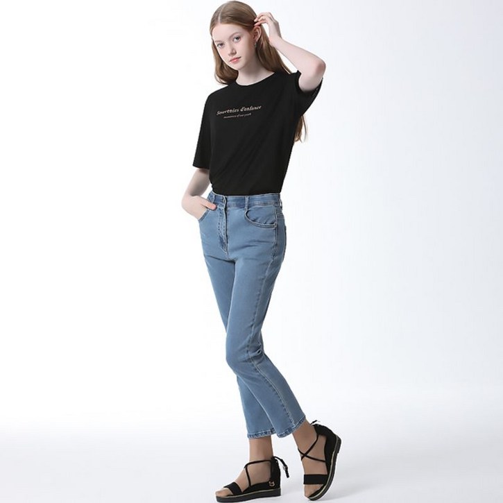 리스트 스트레치 스키니 데님 팬츠  택가격  138000원