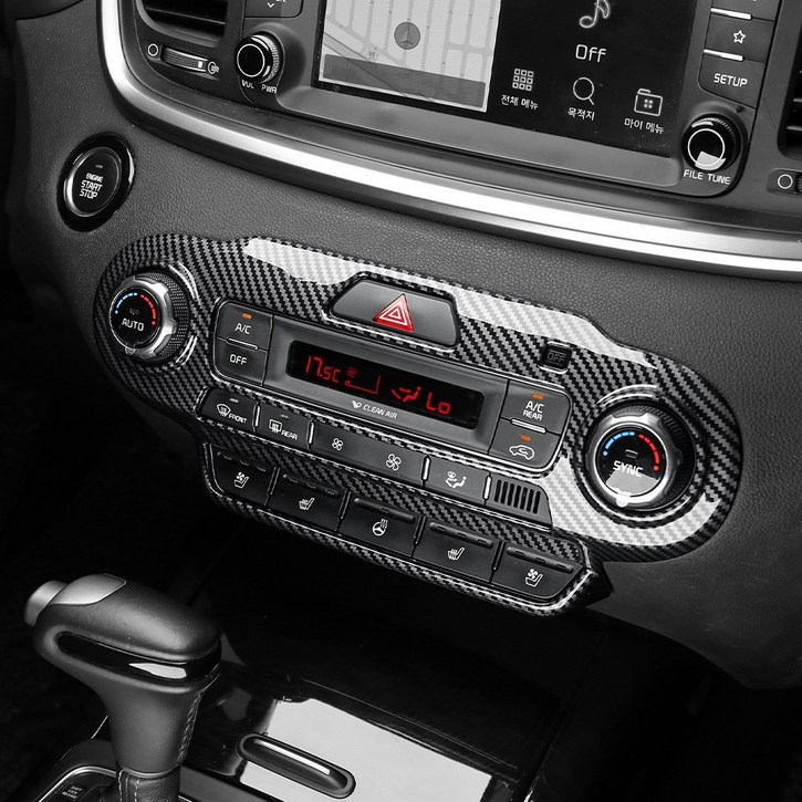 유투카 호환 더뉴쏘렌토 올뉴쏘렌토 튜닝 용품 에어컨 공조기 커버 우드 카본 몰딩 차량용 악세사리, 유광카본 에어컨 공조기 1P 더뉴 용, 기타