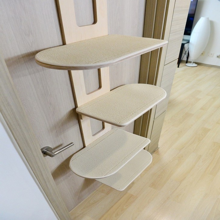 우드팟 고양이 프리미엄 문걸이 캣타워세트(아이보리), 1개, 자작