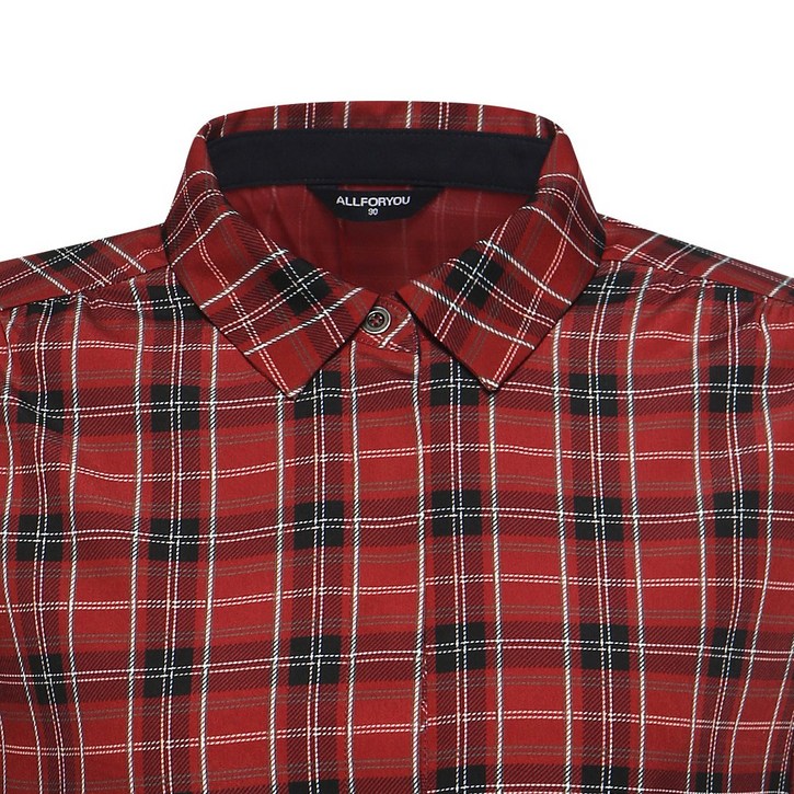 올포유 모델착장 여성 체크 원피스 ALONK7231500