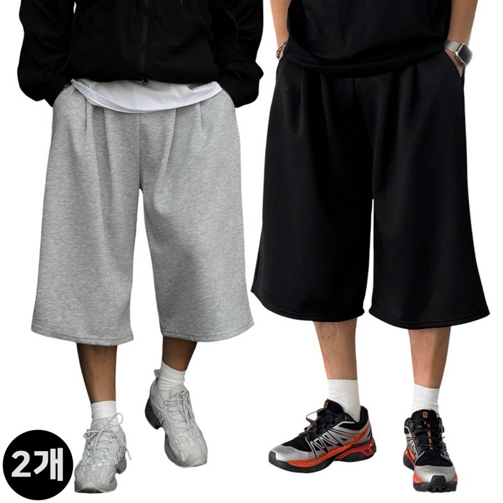 빠델 오늘출발11 7부 버뮤다팬츠 벌룬 와이드 반바지 빅사이즈스웻 팬츠 츄리닝