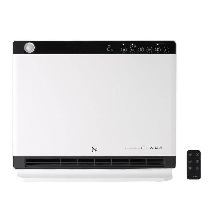 누적 5만대 클래파 PTC 가정용 온풍기 AI온도조절 절전형 전기 히터  리모컨, 단일상품, 화이트