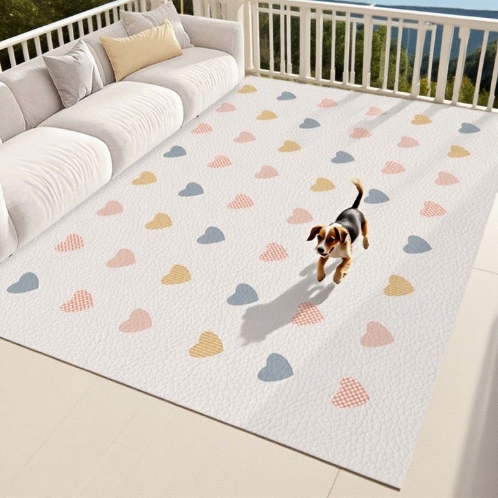 방수 미끄럼방지 애견매트 5mm 대형 발코니 베란다 거실 복도 강아지 방수매트