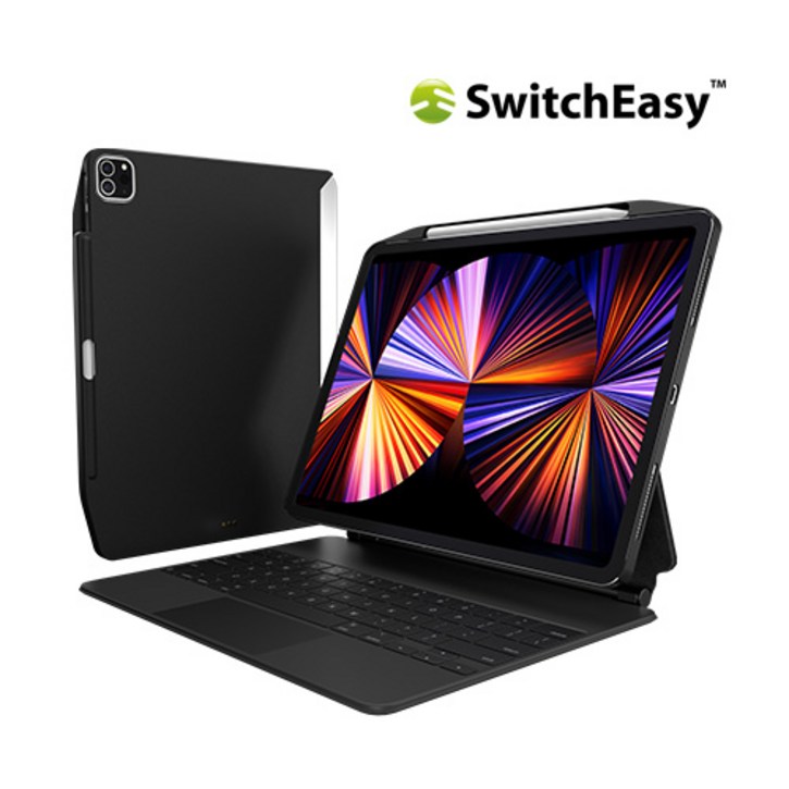 스위치이지 커버버디 아이패드 프로 에어 M1 M2 케이스 11형 4세대 5세대 호환, 블랙 MPD221252BK24
