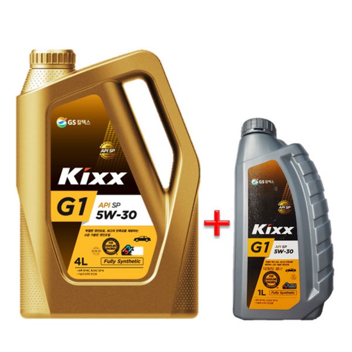 KIXX G1 5W30 SP 4L 1개 +1L 가솔린 엔진오일 6