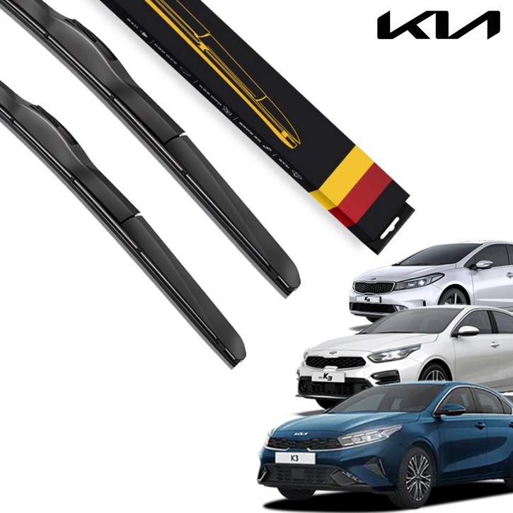 1+1 기아 K3 올뉴 더뉴 GT 구형 전차종 와이퍼 호환 순정형 하이브리드 와이퍼블레이드