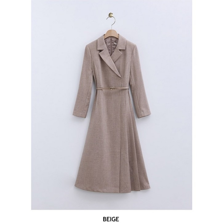 로엠 벨티드 자켓형 원피스