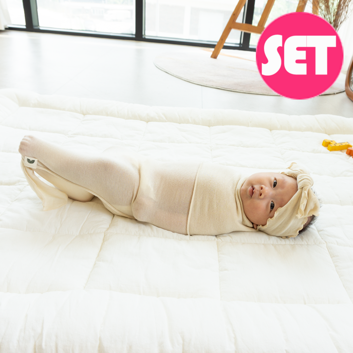 뉴아나스킨헤어밴드 set 신생아 아기 태열 메쉬 속싸개 모로반사방지 양막 원더웍스