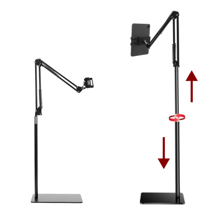 피르모 핸드폰 태블릿 스탠드 거치대 아이패드 175cm 높이조절 침대 누워서 대형, 화이트, 1개