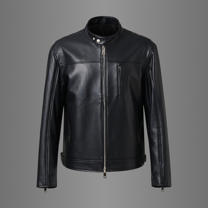 DIWO 천연 양가죽 라이더 자켓