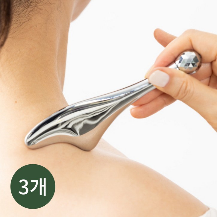승모근괄사 괄사마사지기 두피 바디 얼굴 괄사 하트 롤러 괄사, 3개, 하트 롤러괄사 (벨벳 주머니 포함)