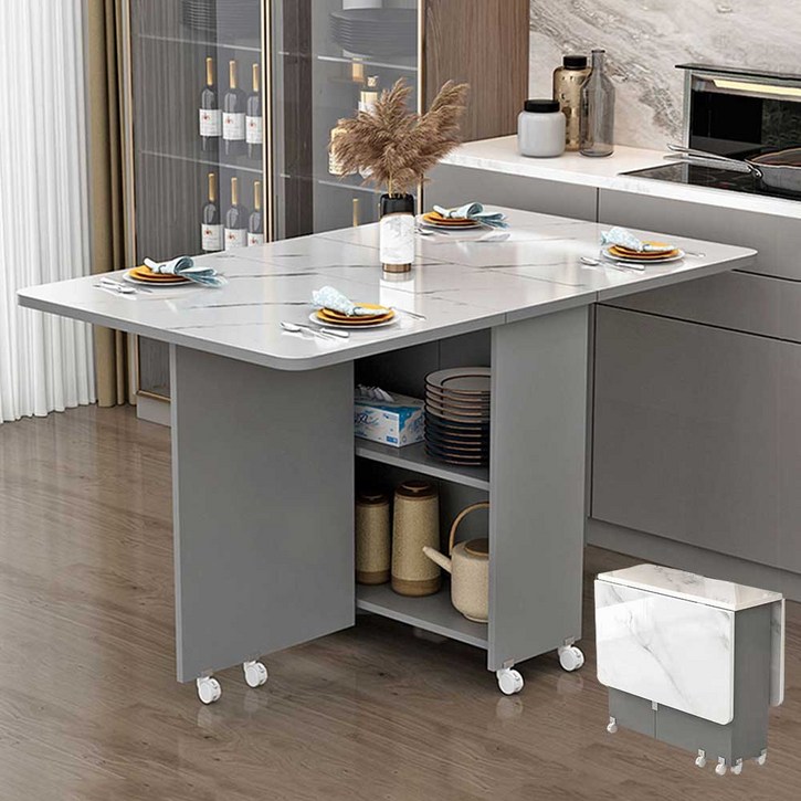 이동식 접이식 식탁 가정용 소형주택형 신축