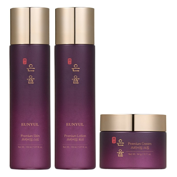 은율 프리미엄 한방 토너+로션+크림 3종세트, 1세트(스킨150ml, 로션150ml, 크림60g)