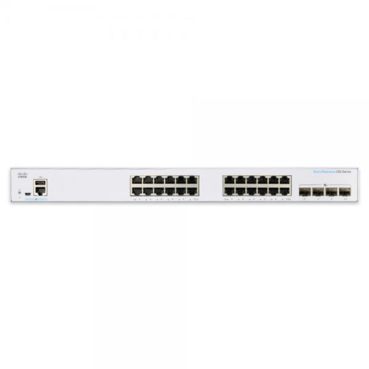 시스코 24포트 스위칭허브, CBS250-24T-4X-EU, 1개