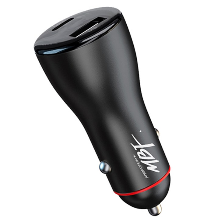 엠비에프 차량용 듀얼 초고속 시거잭 충전기, MBFCARQ31, 메탈블랙