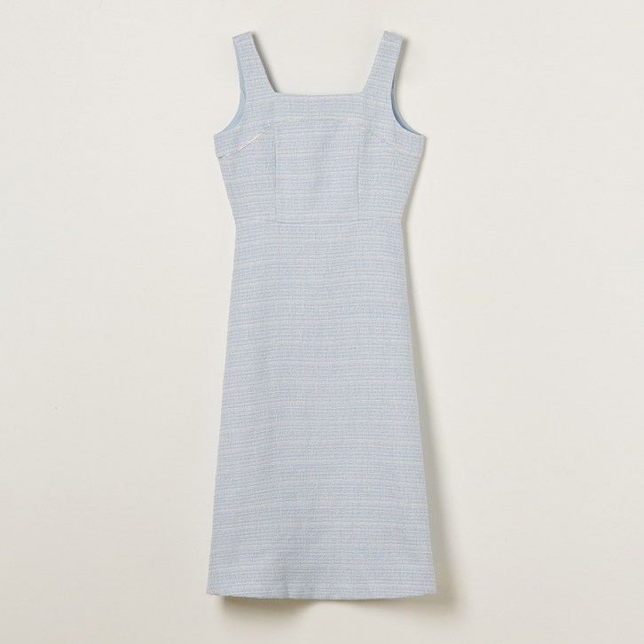 로엠 트위드 뷔스티에 롱 원피스