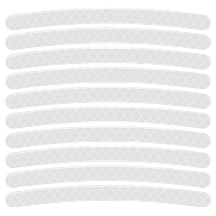 스코라 야간 시인성 휠 반사 스티커 실버 7mm x 9cm 40p, 실버, 1개