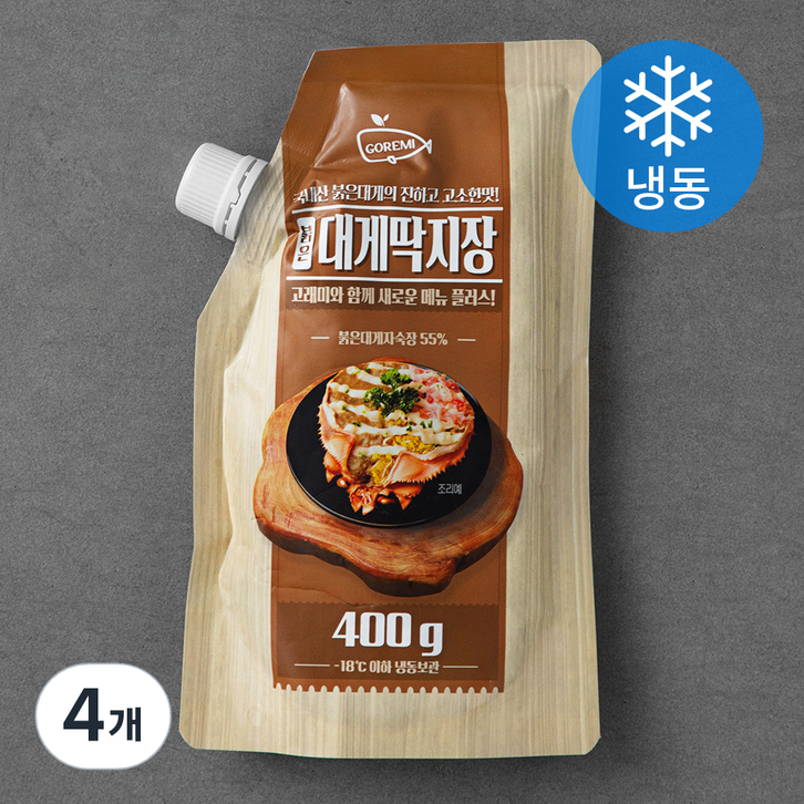 고래미 붉은대게딱지장 냉동, 400g, 4개