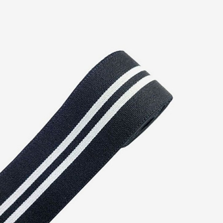 청라핸즈  탄력 허리고무밴드40mm블랙흰색두줄16318