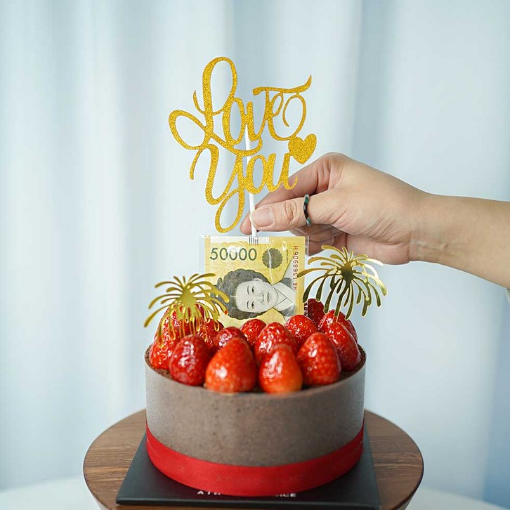 [차렌시아] 돈 나오는 케이크 돈 뽑는 용돈 박스 반전 케이크 돈티슈 만들기 DIY세트
