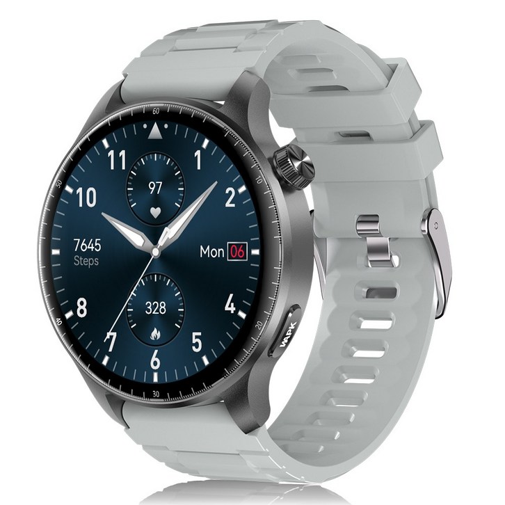 와피크 AI운동인식 블루투스 통화가능 스마트워치 ST50 1.52인치 AMOLED 대화면 한글판, GPS  블루투스, 3.8cm, 실버