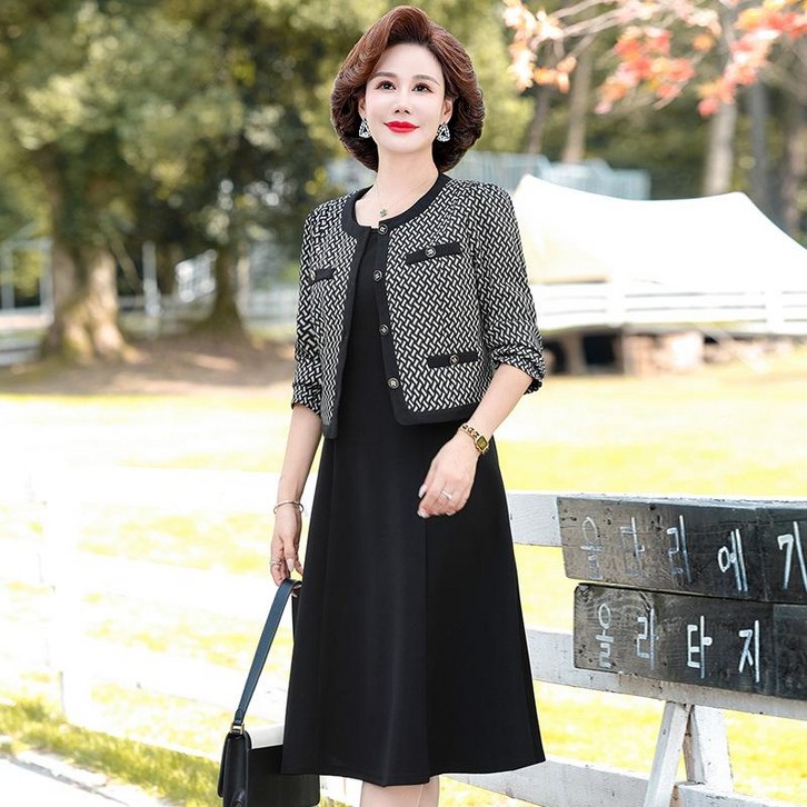 중년 여성 엄마 원피스 하객룩 상견례 투피스 세트 50대 60대 마담옷 어머니 선물 의류 중년 여성 엄마 원피스 하객룩 상견례 투피스 세트 50대 60대 마담옷 어머니 선물 의류