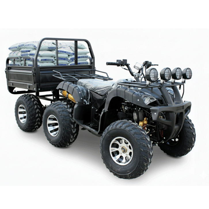 대한모빌 농업용 4륜 오토바이 트레일러추가 ATV 수륙양용차 사발이 산악 미니 소형 바이크, 최고급형 250cc 수냉식 12인치 트레일러