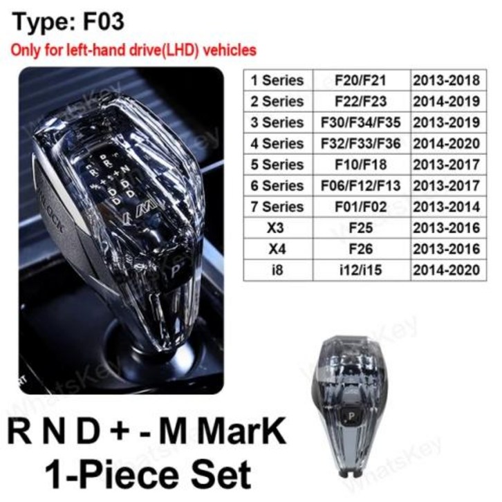 1조각 세트 크리스탈 기어 시프트 손잡이 BMW G30 G20 G01 G02 X5 G05 X6 G06 F01 F06 F10 F18 F15 F16 F20