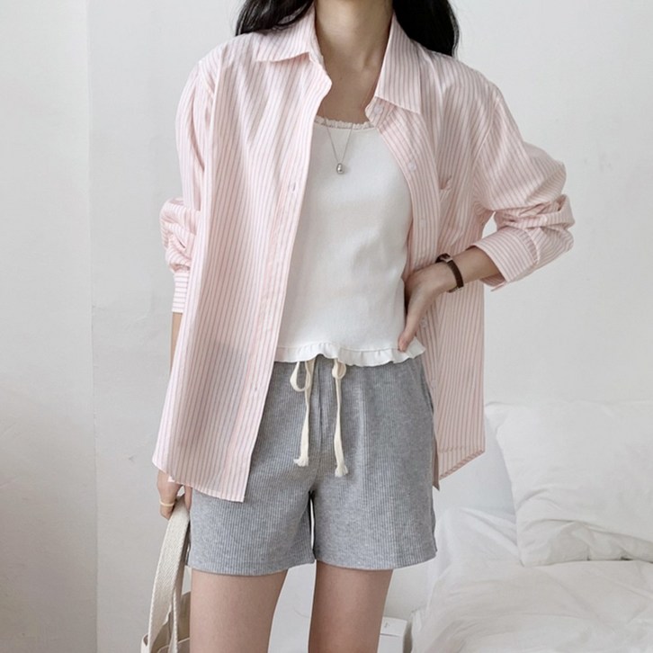 뉴데이데일리 여성 스트라이프 셔츠 뉴데이데일리 여성 스트라이프 셔츠