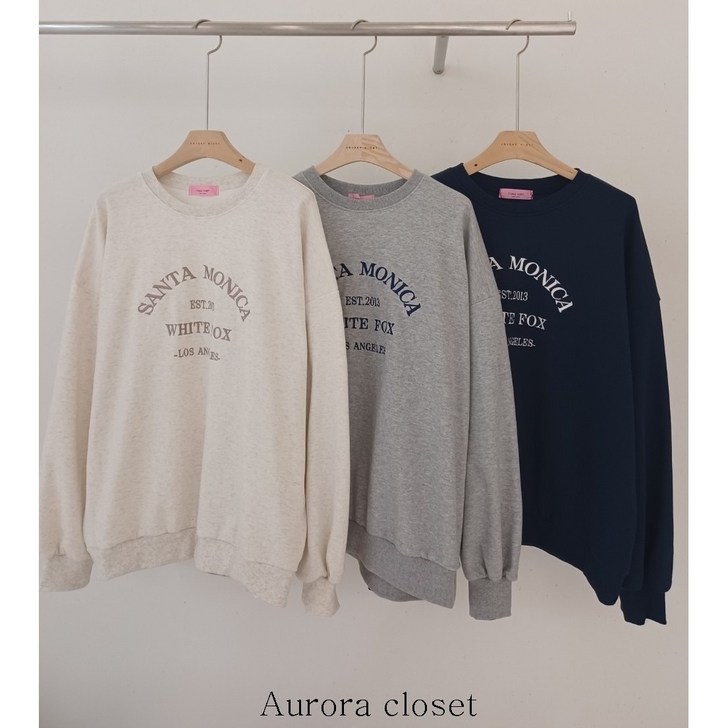 여성 맨투맨 데일리 루즈핏 긴팔 티셔츠 자수