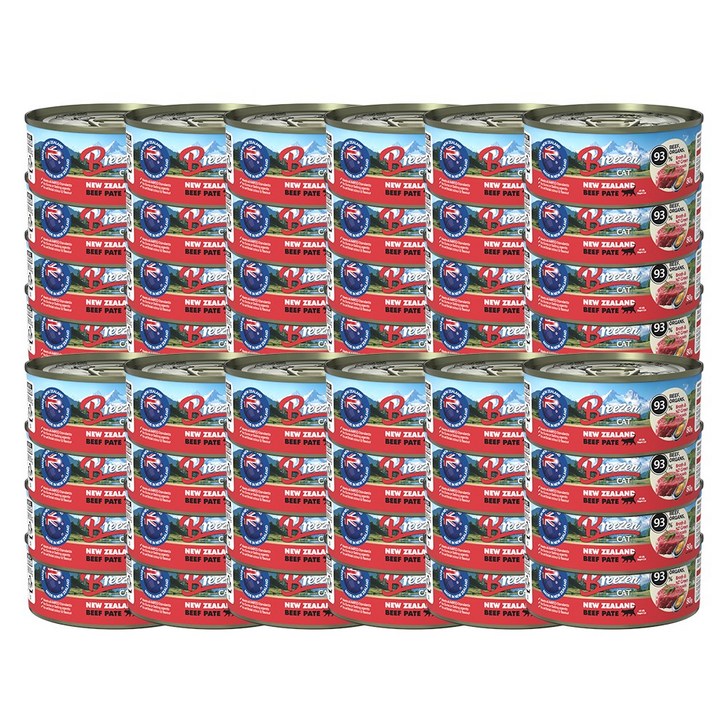 브리젠 뉴질랜드 파테 비프소고기 고양이 주식캔 습식 사료 48캔, 48개, 80g, 소