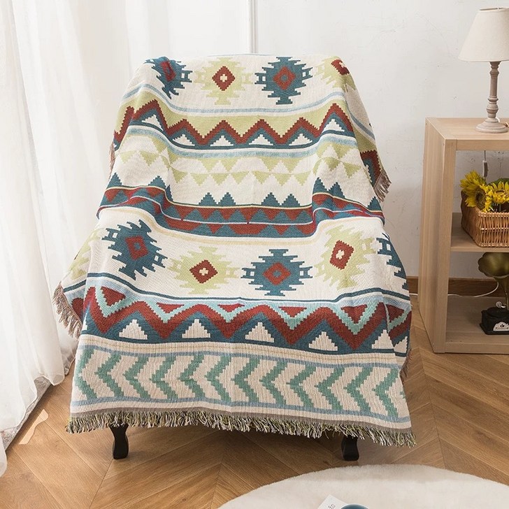 감성 캠핑 담요 러그 북유럽 블랭킷 인테리어 케이프 소파커버 130X180