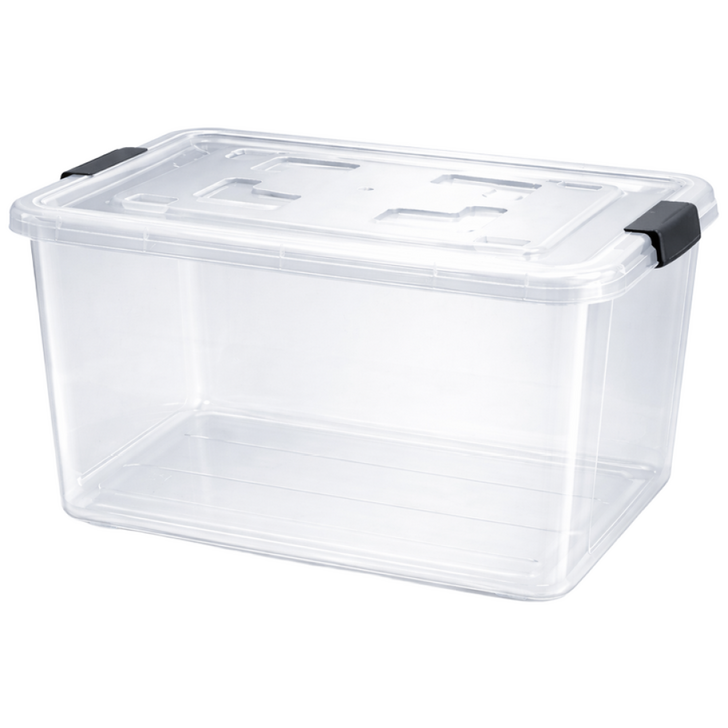 나코 플라스틱 바퀴달린 리빙박스 대용량 특대형 무색, 1개, 투명