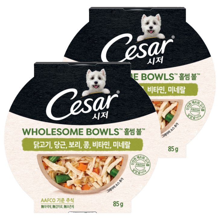 시저 1세 이상 강아지 홀썸볼 습식사료