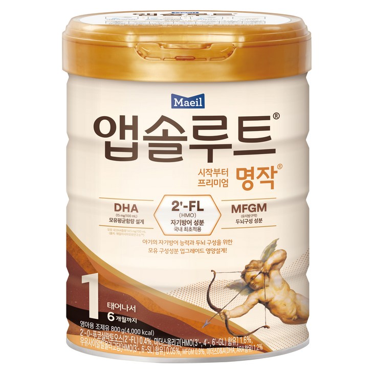 앱솔루트 명작 2FL 분유 1단계, 800g, 1개