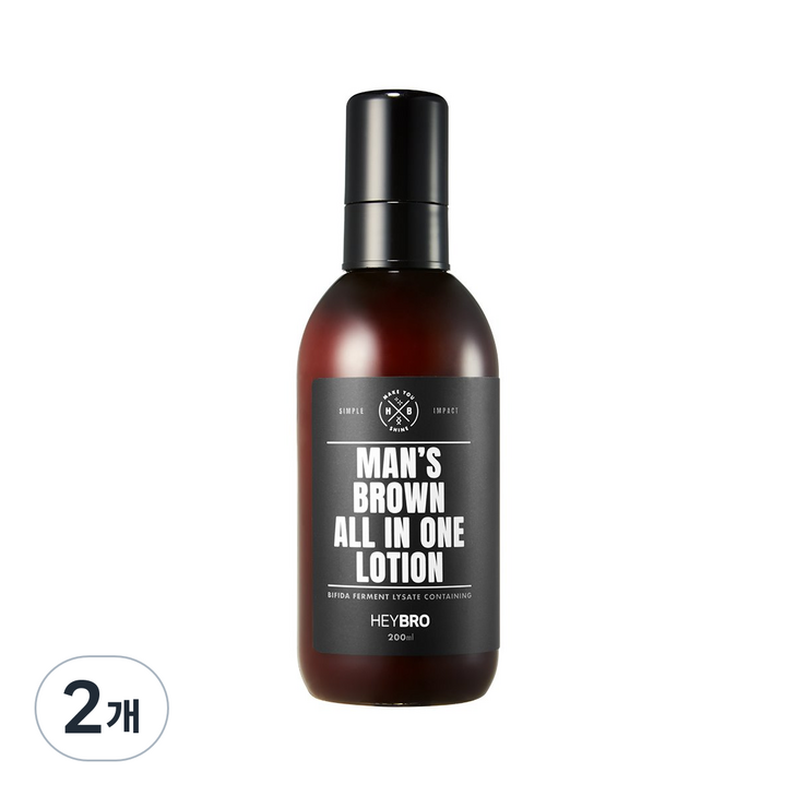 헤이브로 맨즈브라운 대용량 올인원 로션, 2개, 200ml