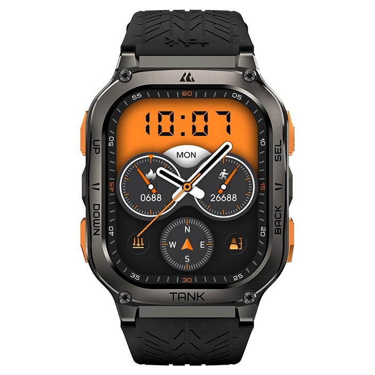 코스펫 KOSPET TANK M3 ULTRA 스마트워치, 블랙 코스펫 KOSPET TANK M3 ULTRA 스마트워치, 블랙
