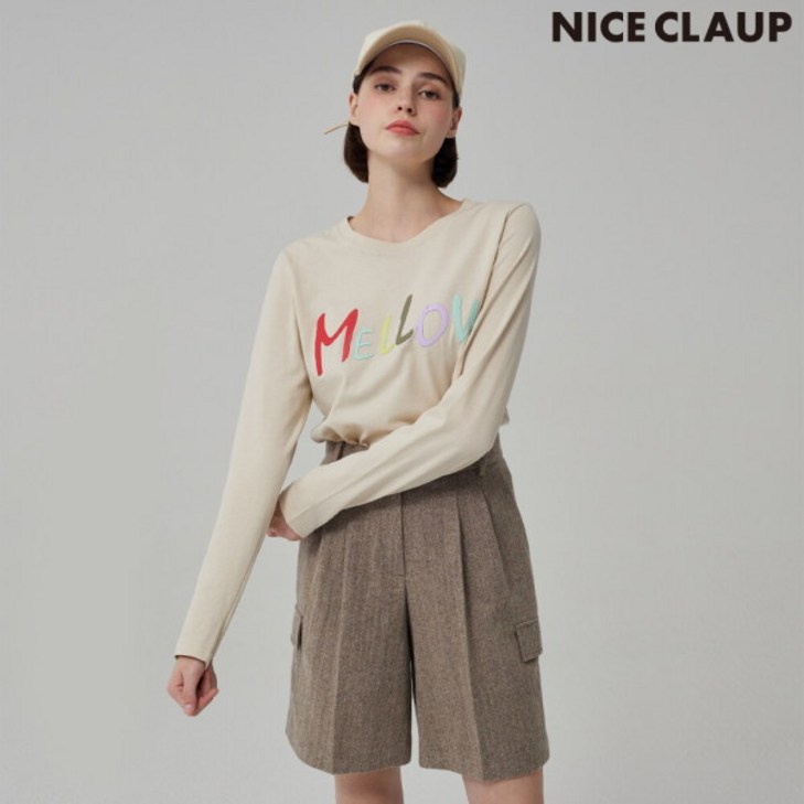 나이스크랍 나이스클랍 레터링 베이직 티셔츠 N223PWT818