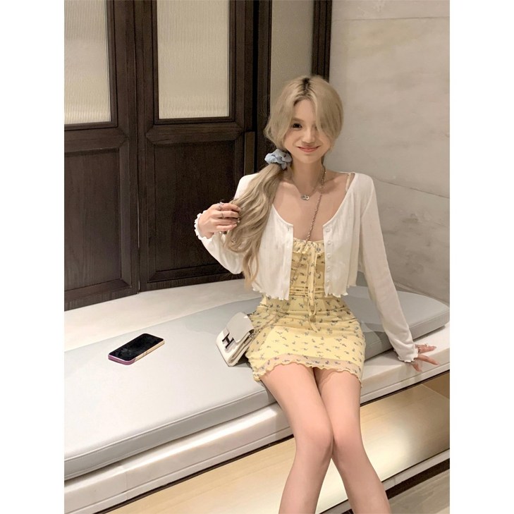 ANYOU원피스 카디건 쇼트 나시원피스25BLYQ018 ANYOU원피스 카디건 쇼트 나시원피스25BLYQ018