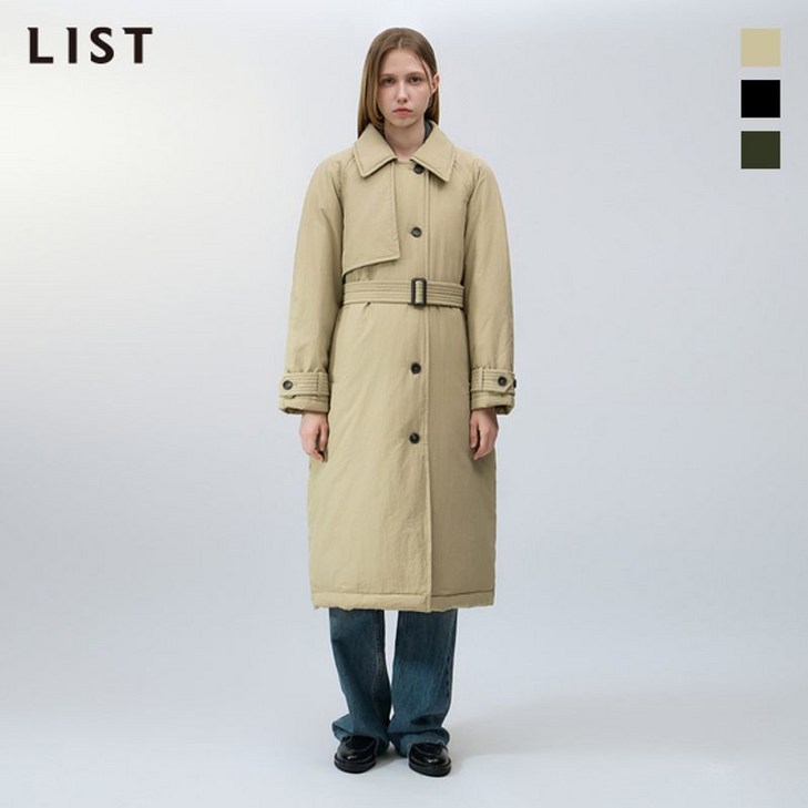 리스트 건플랩 트렌치 덕다운 점퍼 TSDJPO82040