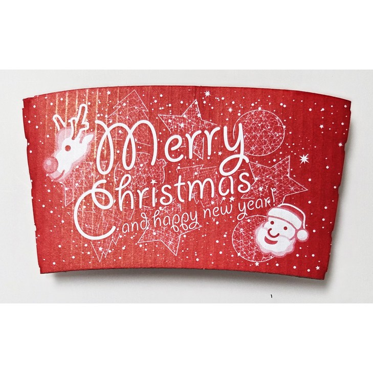 한커피 크리스마스시즌 빨강레드1013커피컵홀더 1000EA 종이컵10,13온스 아이스92파이14,16,20온스용 공용