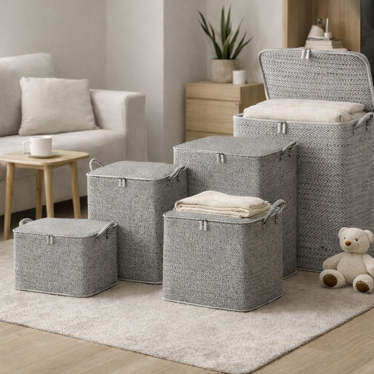 11 패브릭 이불보관함 리빙박스 2P