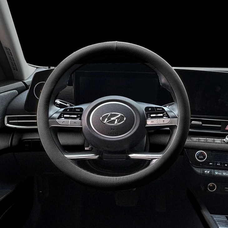 현대 포터2 가죽 핸들커버 타공 미끄럼방지 원형 커버